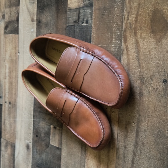 Vince Camuto Esmail Driving Loafer Cognac Sz 12 Men - Picture 16 of 17
